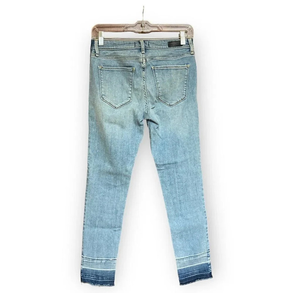 ABERCROMBIE & FITCH Harper Low Rise Ankle Jeans Size 26 Colorblock - Picture 2 of 7